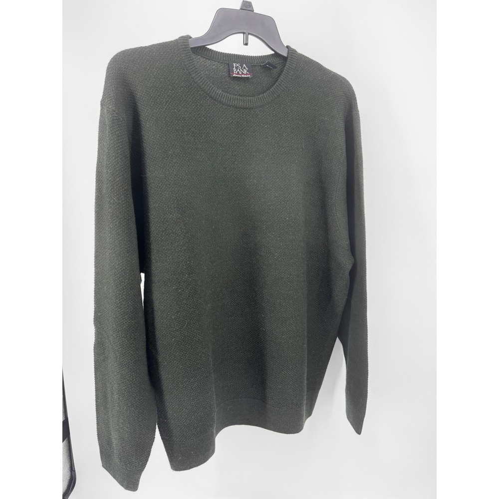 Vintage Jos A Bank Merino Wool‎ Sweater XL Mens Signature Collection Green Knit